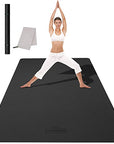 CAMBIVO Yogamatte XXL, Yoga Matte 183cm x 122cm x 6mm, Sportmatte Fitnessmatte rutschfest, TPE Gymnastikmatte mit Handtuch, für Sport, Yoga, Pilates, Gym, Zuhause, Workout