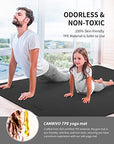 CAMBIVO Yogamatte XXL, Yoga Matte 183cm x 122cm x 6mm, Sportmatte Fitnessmatte rutschfest, TPE Gymnastikmatte mit Handtuch, für Sport, Yoga, Pilates, Gym, Zuhause, Workout