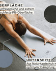 LOTUSCRAFTS Yogamatte Pure | Extra Rutschfest & Gute Dämfpung | Hautfreundlich & Frei von Weichmachern | Für dynamische Yogastile