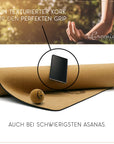 aGreenie® Premium Yoga Matte Kork 4mm / rutschfeste Yogamatte Kork Naturkautschuk/Yogamatte Naturkautschuk inkl. Yogamatten Tragegurt, Massageball & E-Book