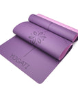 YOGATI Yogamatte rutschfest Schadstofffrei, mit Tragegurt. Yoga Matte mit Ausrichtungslinien für die Körperhaltung. Ideal als Gymnastikmatte, Sportmatte, Fitnessmatte, Jogamatte - Yoga mat