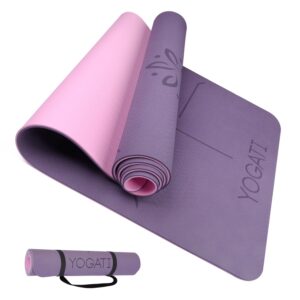 YOGATI Yogamatte – Rutschfest, Schadstofffrei, Mit Tragegurt-1