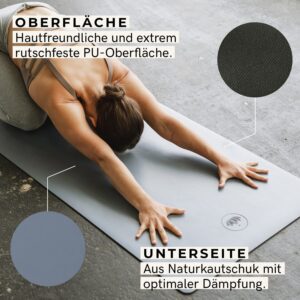 LOTUSCRAFTS Yogamatte Pure | Extra Rutschfest & Gute Dämfpung-3