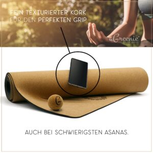 aGreenie Premium Yogamatte aus Kork – Rutschfest-5