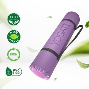 YOGATI Yogamatte – Rutschfest, Schadstofffrei, Mit Tragegurt-6